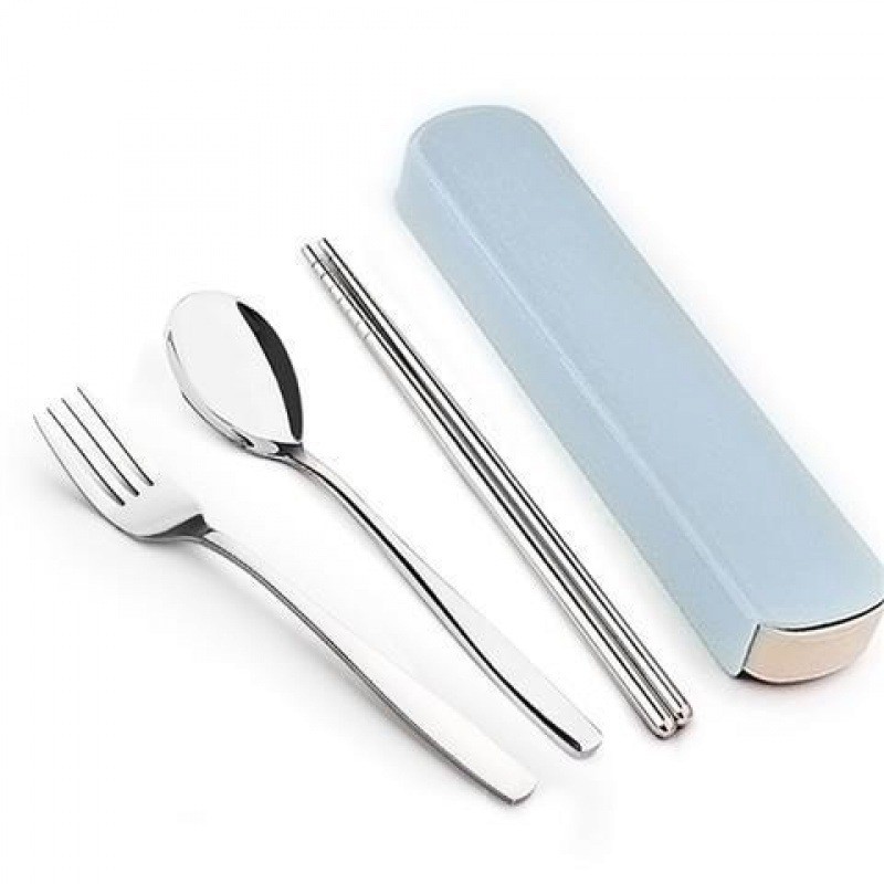 4Pcs/Set Stainless Steel Chops - Outdoor Camping Dining Set ulasan dan harga