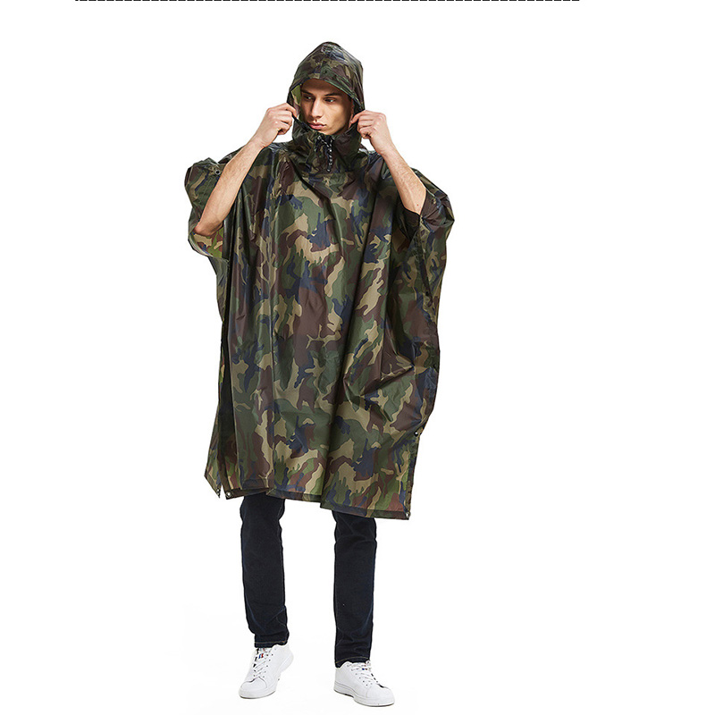 3 in 1 Raincoat Backpack Rain  - Camping Rain Poncho ulasan dan harga