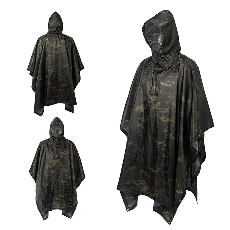 3 in 1 Raincoat Backpack Rain  - Camping Rain Poncho ulasan dan harga