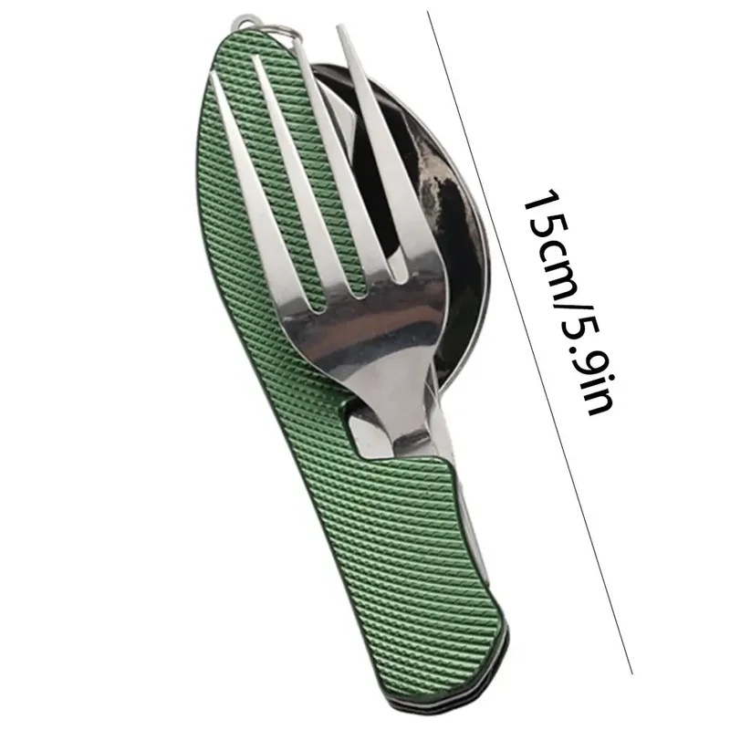 Stainless Steel Cutlery 4in1 O - Outdoor Camping Dining Set ulasan dan harga
