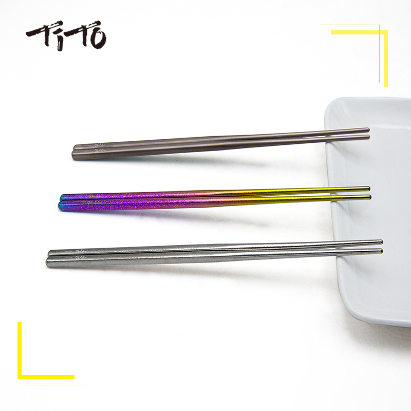 TiTo pure titanium  chopsticks - Outdoor Camping Dining Set ulasan dan harga