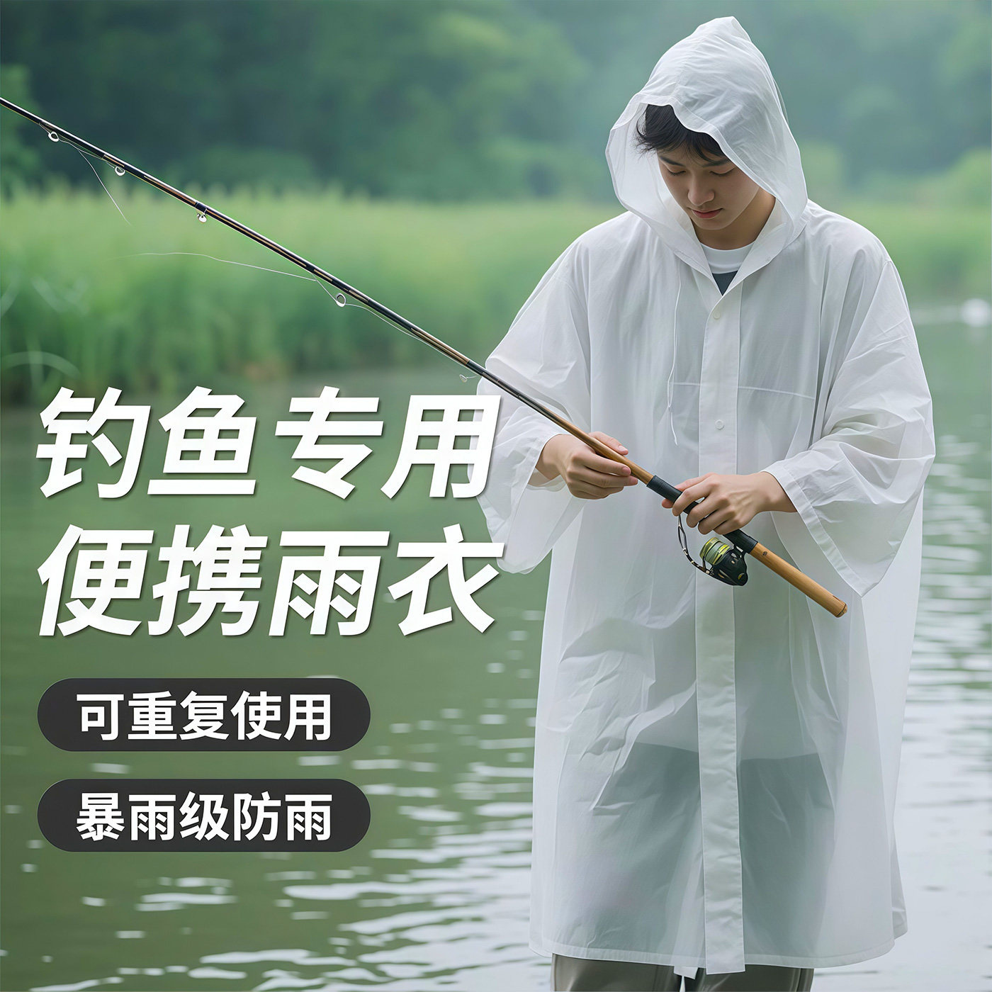 EVA Raincoat Reusable Thickene - Camping Rain Poncho ulasan dan harga